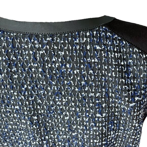 ELI TAHARI EUC front zip Tweed midi in Black multi Size L - Picture 7 of 8